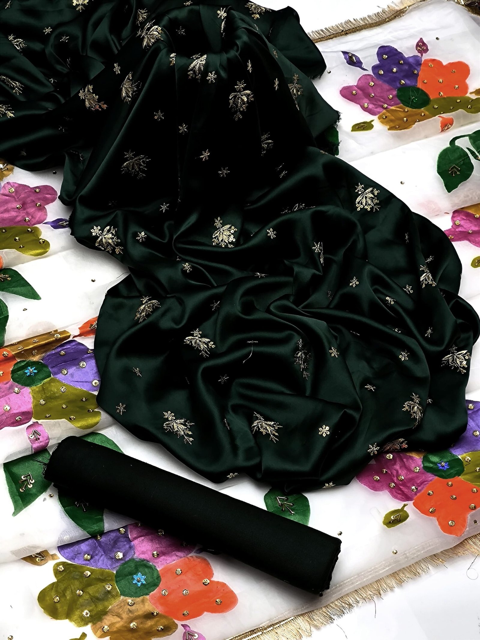 shamoz silk embroidered shirt, kattan silk trouser, & organza handcrafted dupatta, luxury partywear fancy ensemble shamoz silk embroidered shirt, kattan silk trouser, & organza handcrafted dupatta, luxury partywear fancy ensemble