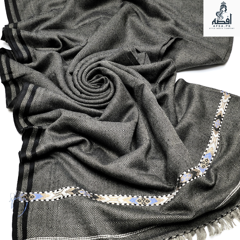 winter gents wooly design shawl 2024 – pure wool jacquard shawl with 2 sided borders, jamboo size, best a+ quality winter gents wooly design shawl 2024 – pure wool jacquard shawl with 2 sided borders, jamboo size, best a+ quality