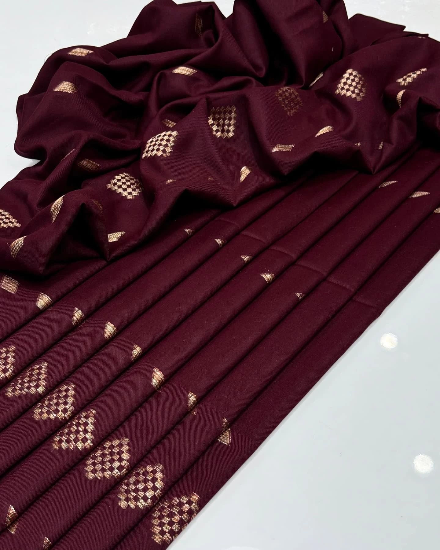 luxurious pashmina shawl – elegant banarsi design, premium maroon and skin colors luxurious pashmina shawl – elegant banarsi design, premium maroon and skin colors