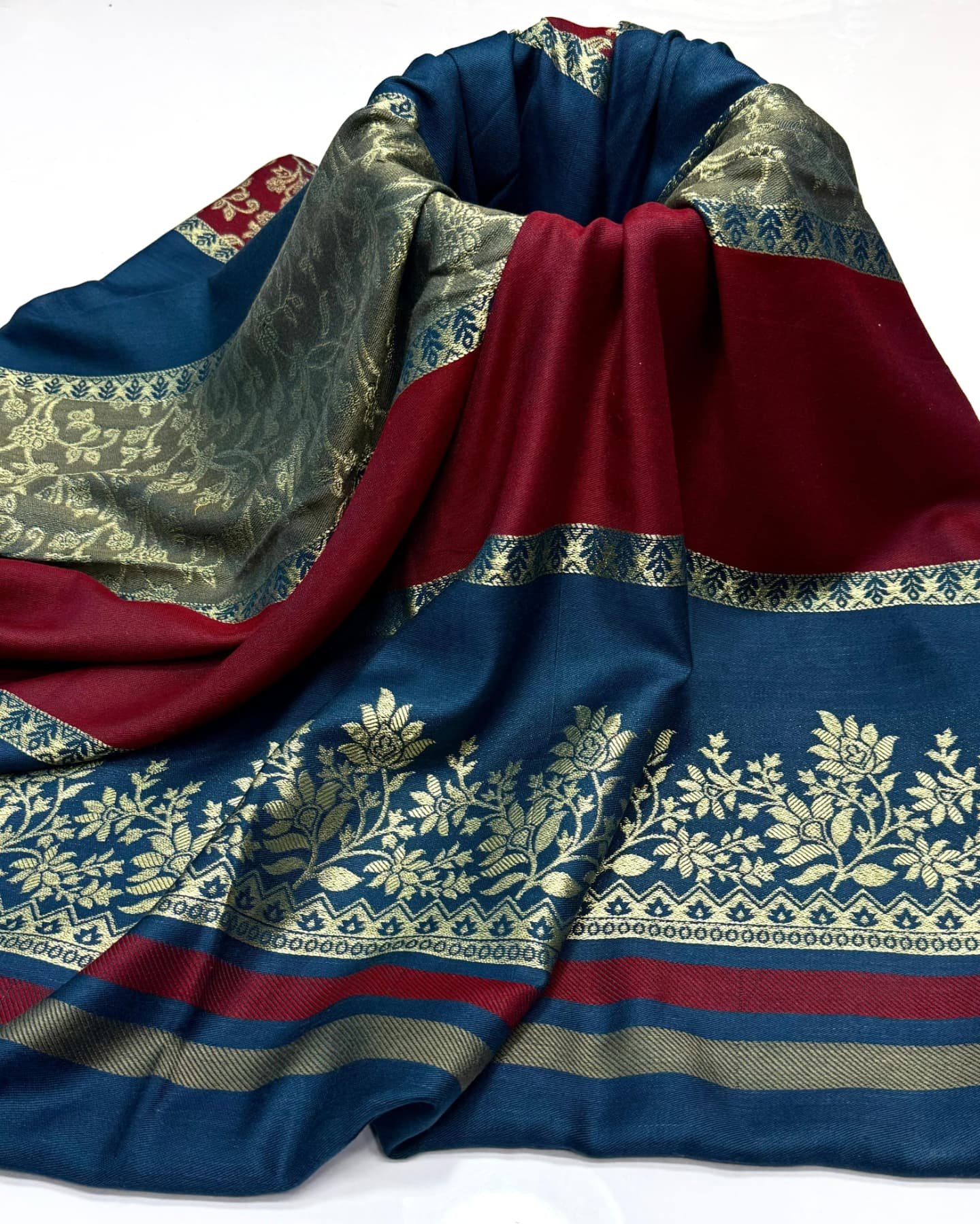 elegant pashmina jacquard banarsi shawl – premium quality, 2.5 yards (88"x44") elegant pashmina jacquard banarsi shawl – premium quality, 2.5 yards (88"x44")
