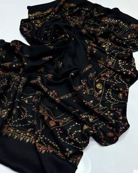 pashmina kashmiri embroidery shawl – handcrafted embroidery with block print, 2.5 yard premium quality wrap pashmina kashmiri embroidery shawl – handcrafted embroidery with block print, 2.5 yard premium quality wrap