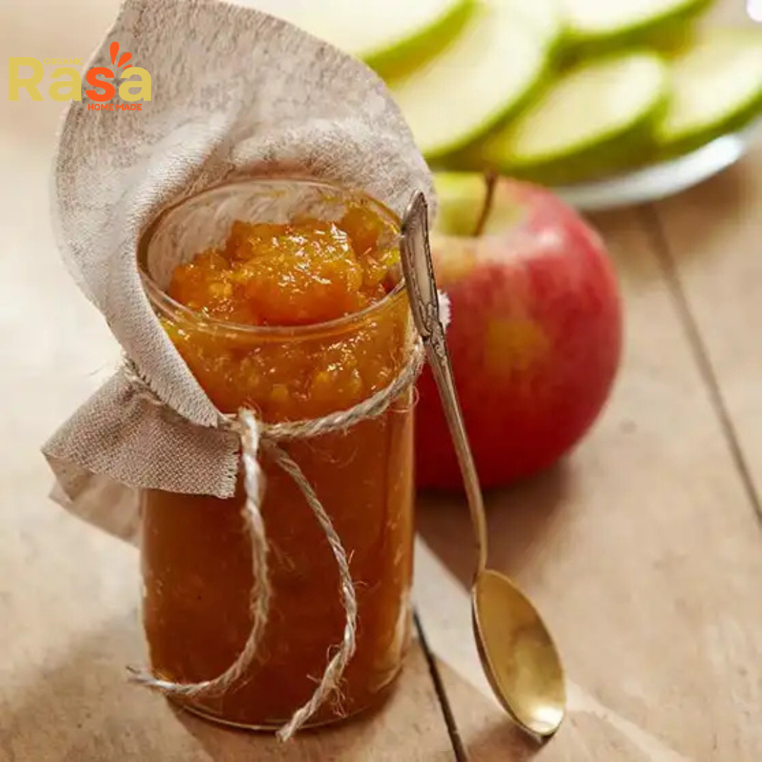 organic apple jam with cardamom & cinnamon (darcheeni) โ homemade, pure & naturally sweet, without colour or artificial and preservatives. added organic apple jam with cardamom & cinnamon (darcheeni) โ homemade, pure & naturally sweet, without colour or artificial and preservatives. added