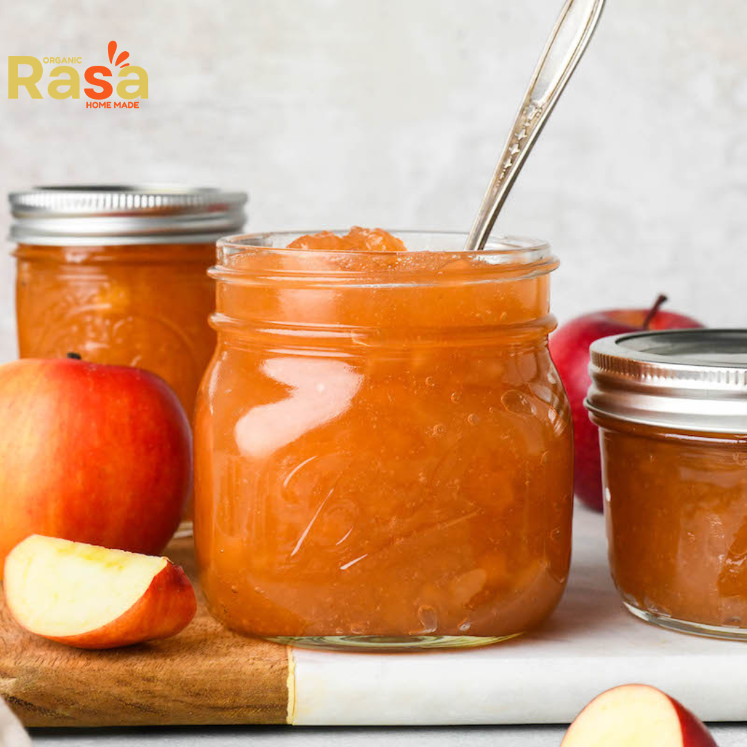 organic apple jam with cardamom & cinnamon (darcheeni) โ homemade, pure & naturally sweet, without colour or artificial and preservatives. added organic apple jam with cardamom & cinnamon (darcheeni) โ homemade, pure & naturally sweet, without colour or artificial and preservatives. added