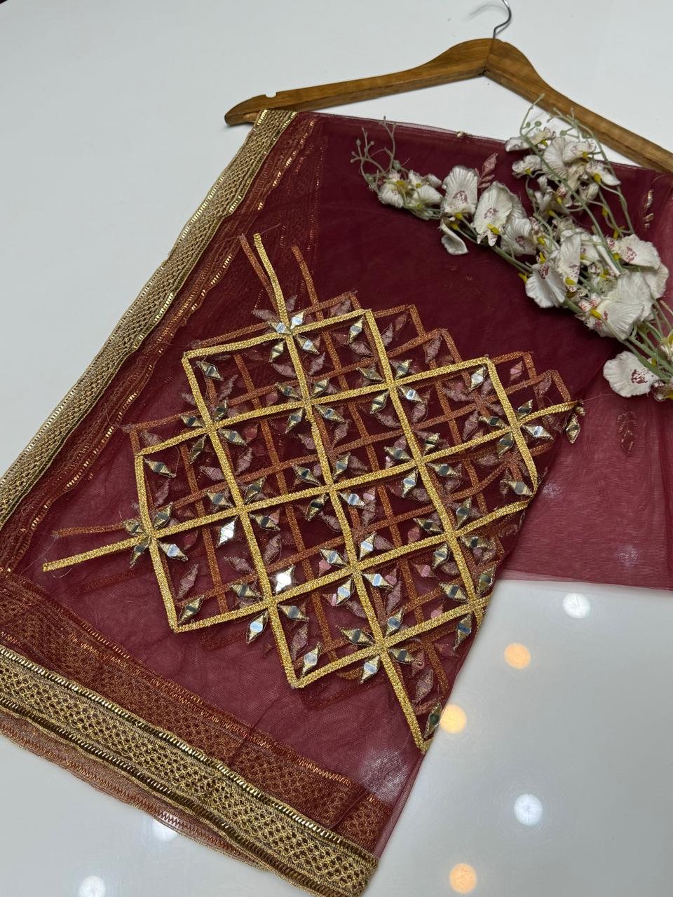 fancy dupatta hand made indian gotta mirror work full size dupatta – elegant fancy design in vibrant colors fancy dupatta hand made indian gotta mirror work full size dupatta – elegant fancy design in vibrant colors