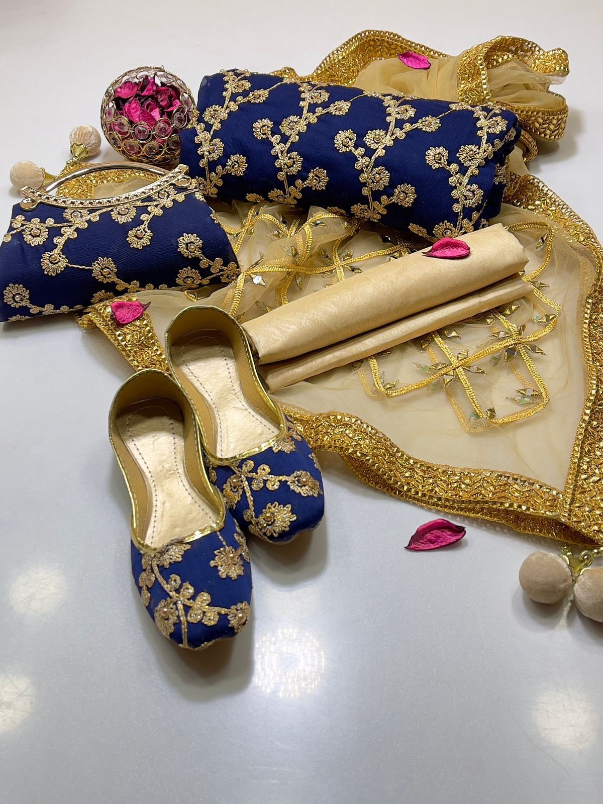 fancy 5pc suit | chiffon embroidery | masuri shalwar | mirror work dupatta | matching khussa & clutch fancy 5pc suit | chiffon embroidery | masuri shalwar | mirror work dupatta | matching khussa & clutch