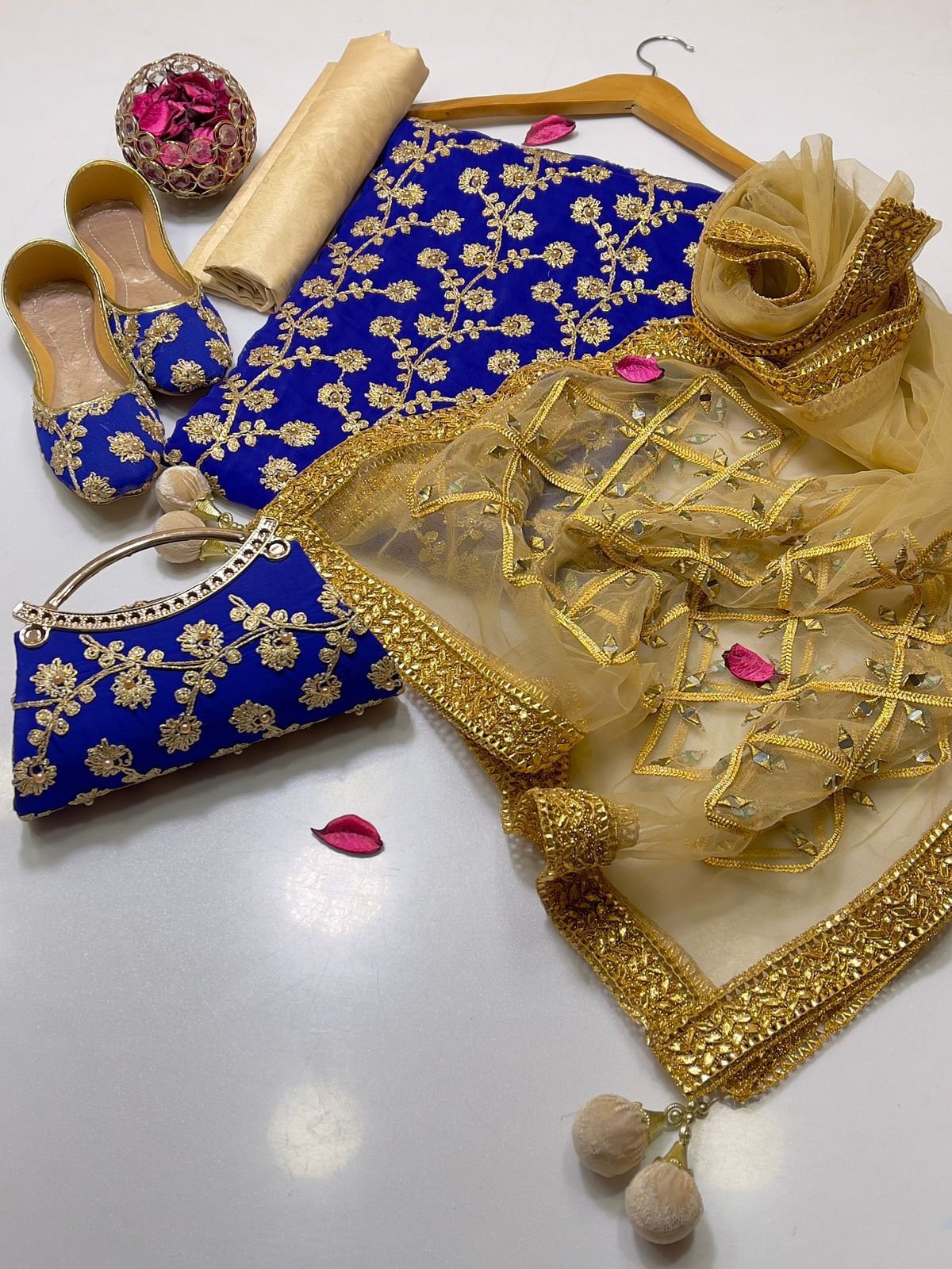 fancy 5pc suit | chiffon embroidery | masuri shalwar | mirror work dupatta | matching khussa & clutch fancy 5pc suit | chiffon embroidery | masuri shalwar | mirror work dupatta | matching khussa & clutch
