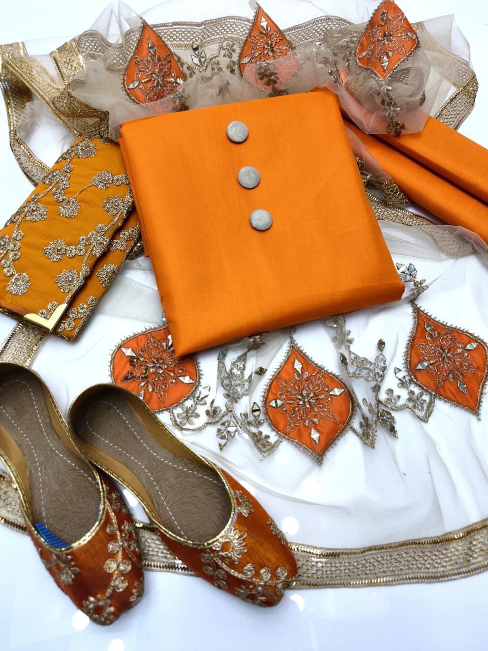 party wear | 5pc collection | kataan shirt & trouser | net mirror & lace work dupatta | embroidered khussa & clutch party wear | 5pc collection | kataan shirt & trouser | net mirror & lace work dupatta | embroidered khussa & clutch