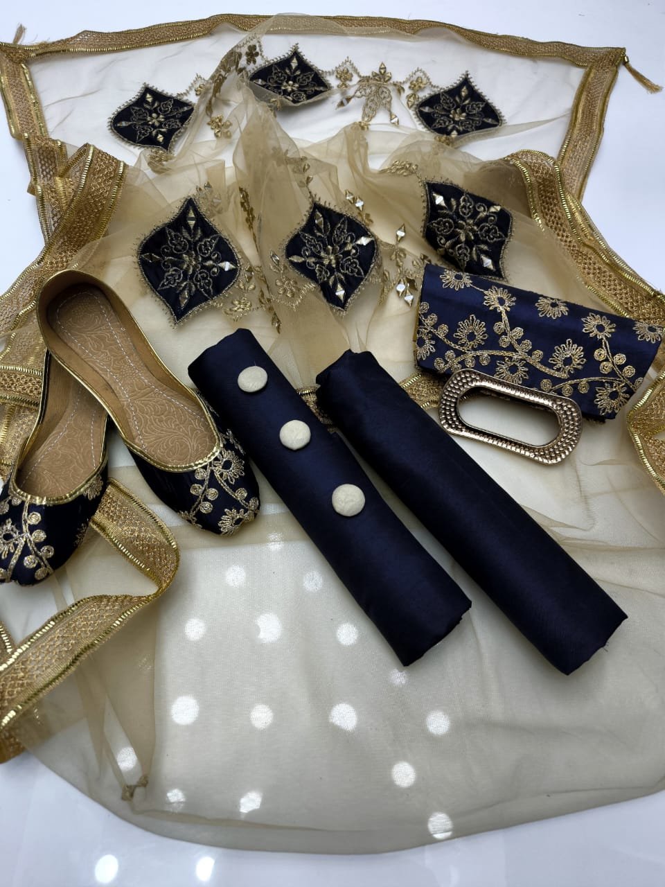 party wear | 5pc collection | kataan shirt & trouser | net mirror & lace work dupatta | embroidered khussa & clutch party wear | 5pc collection | kataan shirt & trouser | net mirror & lace work dupatta | embroidered khussa & clutch