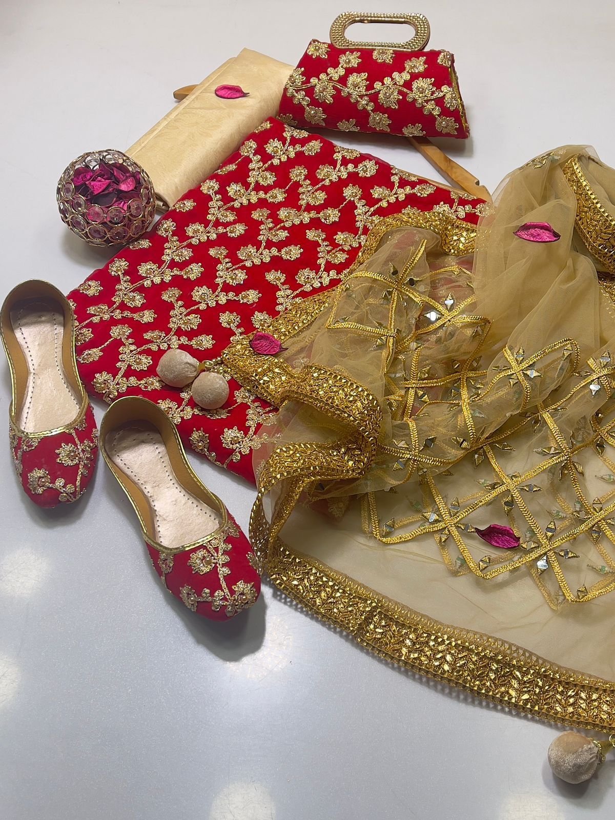 fancy 5pc suit | chiffon embroidery | masuri shalwar | mirror work dupatta | matching khussa & clutch fancy 5pc suit | chiffon embroidery | masuri shalwar | mirror work dupatta | matching khussa & clutch