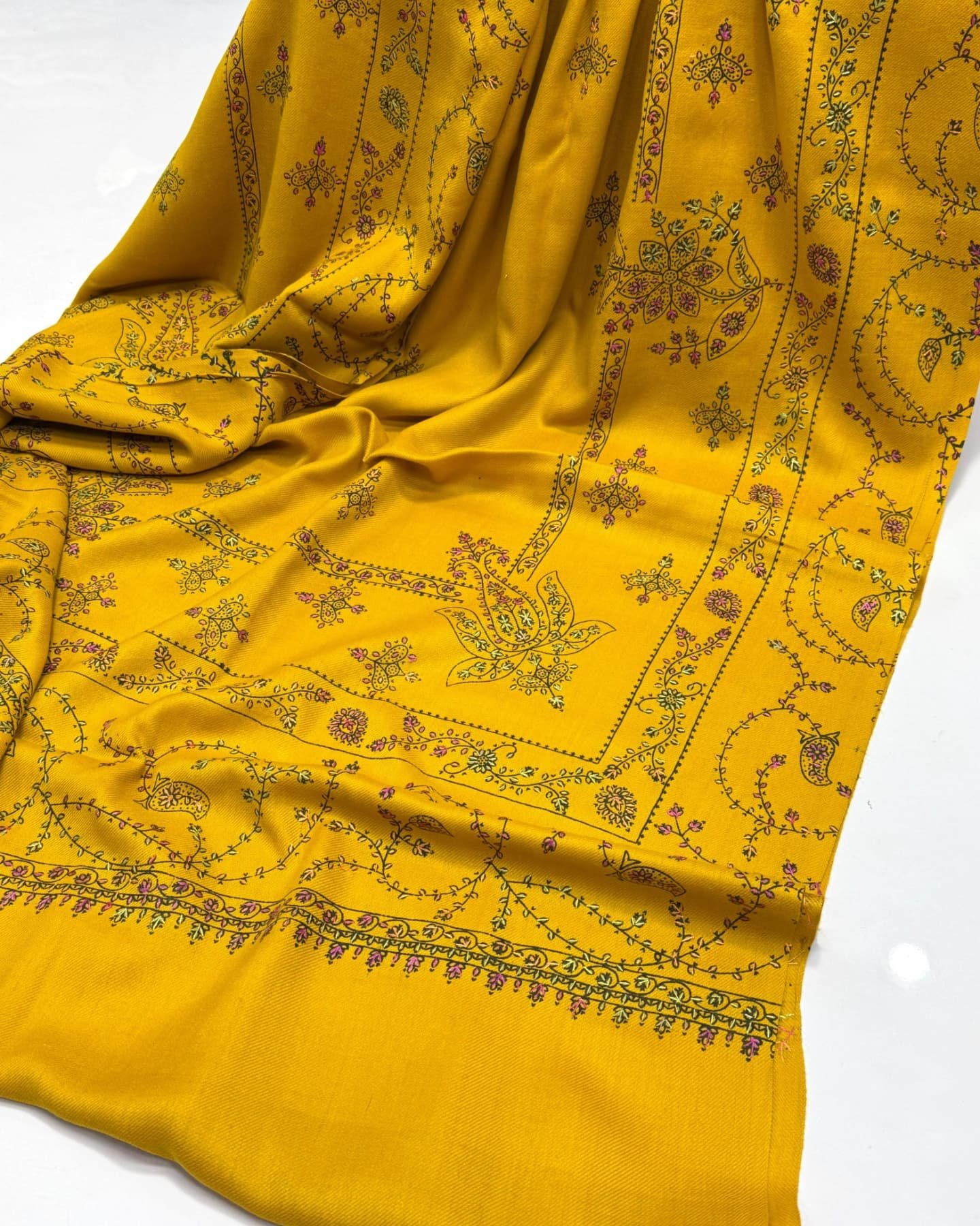 pashmina kashmiri embroidery shawl – handcrafted embroidery with block print, 2.5 yard premium quality wrap pashmina kashmiri embroidery shawl – handcrafted embroidery with block print, 2.5 yard premium quality wrap