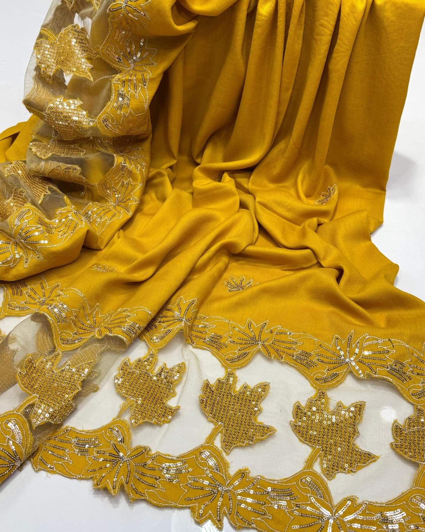 elegant pashmina shawl with cutwork & sequin embroidery – elegant pashmina shawl with cutwork & sequin embroidery –